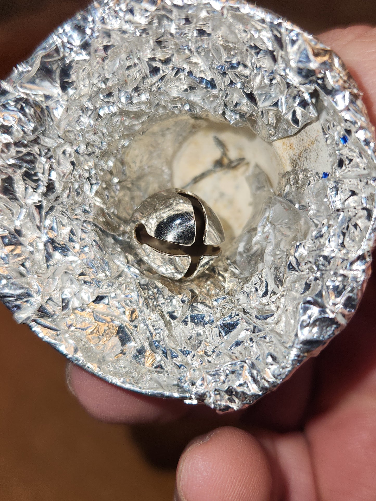 Vintage Foil Paper Mache Bell Christmas Ornaments