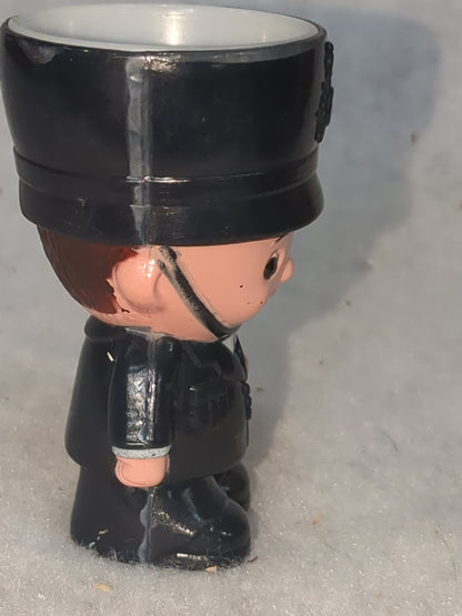 Vintage Policeman egg cup, trinket, air planter Hong Kong ec8