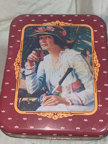 Coca Cola 8 7/8" Rectangular Shaped Tin Box cct1