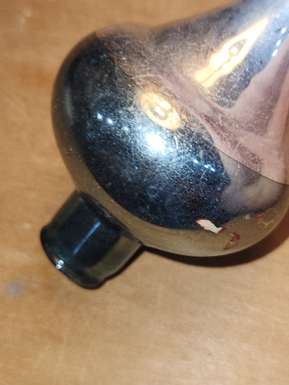 Vintage Mercury Glass Tree Topper Teal and Silver NO BOX tt08