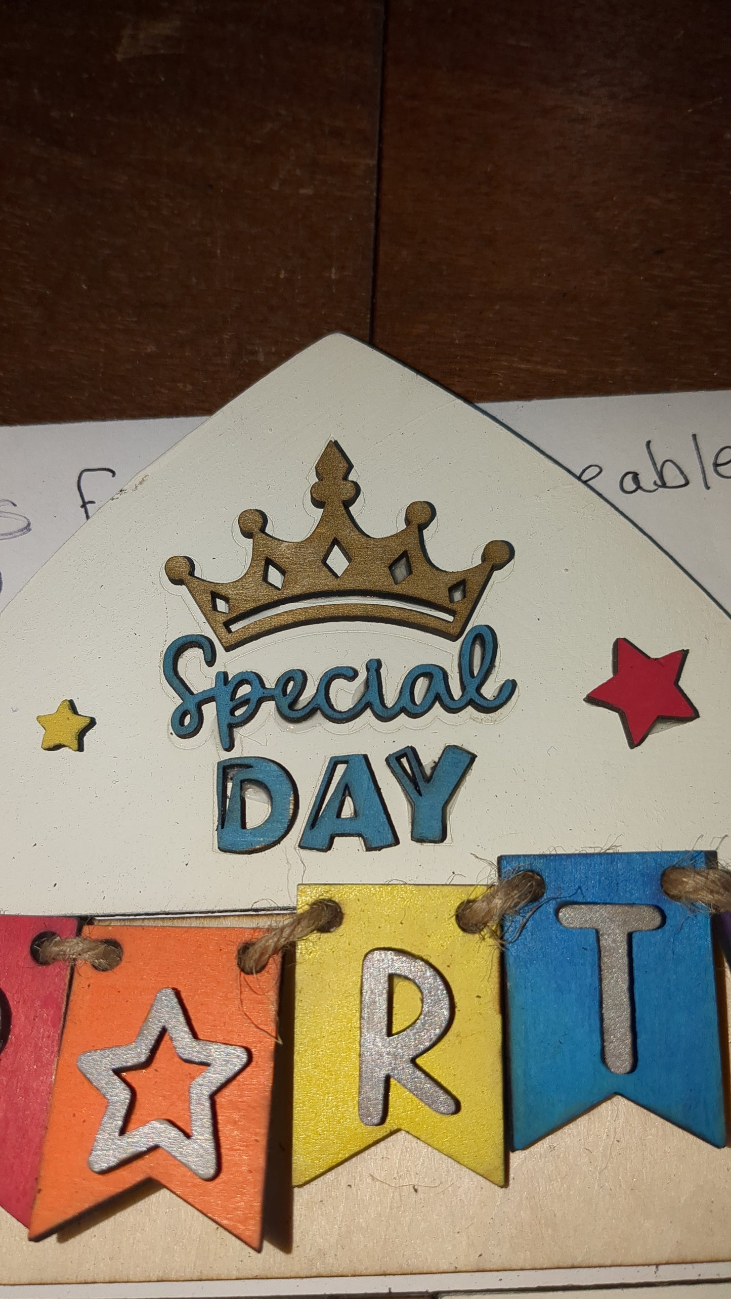 Birthday Kit for Interchangeable arch or rectangle frame.