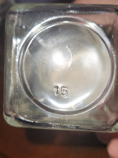 Vintage Squibb #2 set of 3 square glass jar with plastic screw on. cap nylon sp88