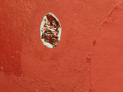 Vintage Paper Mache Santa Candle Holder Figures Japan Sticker JUST ONE sn89