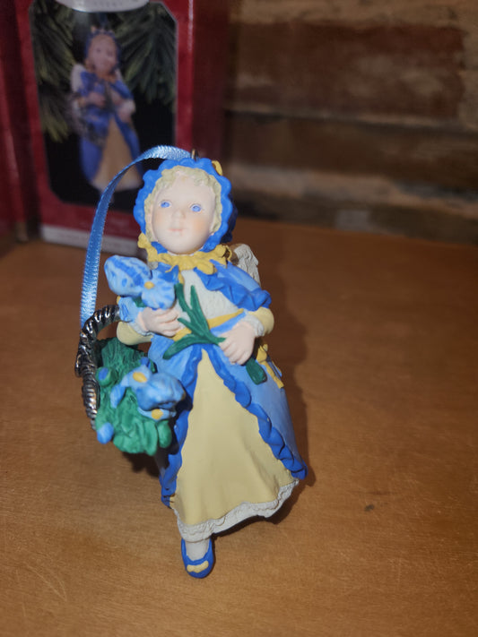 Vintage Hallmark Keepsake Ornament Iris Angel The Language Of Flowers 1998 hO11