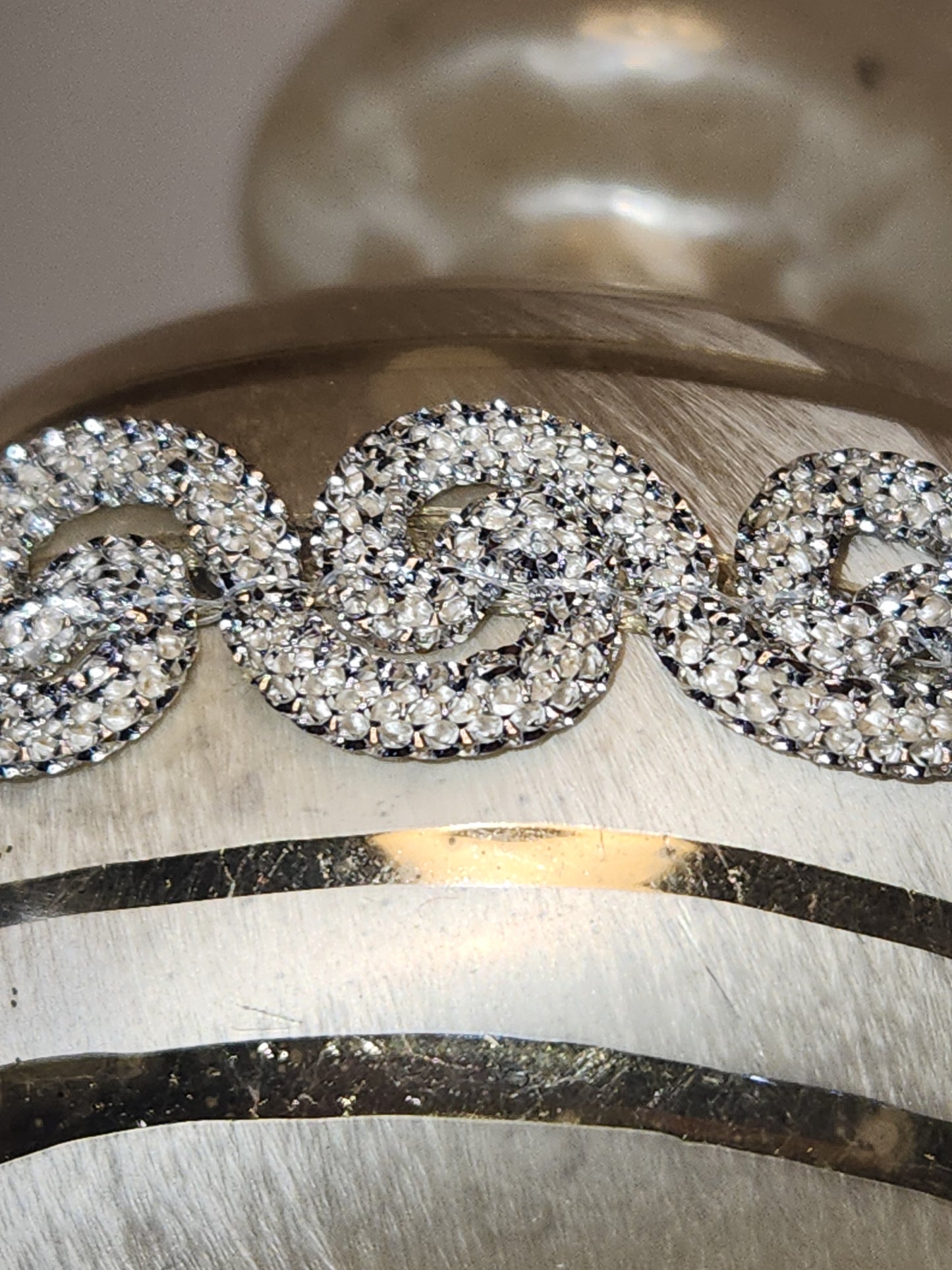 Vintage Rauch Hand Blown Mercury Glass Tree Topper White Gold Glass with Box Box tt11