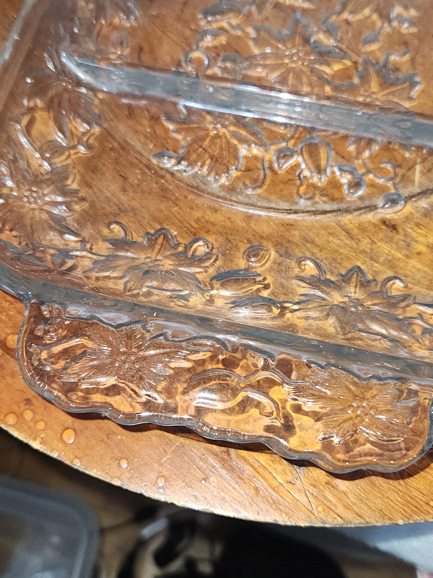 Vintage Princess House Exclusice Fantasia 3 Section Serving Dish #534 1989