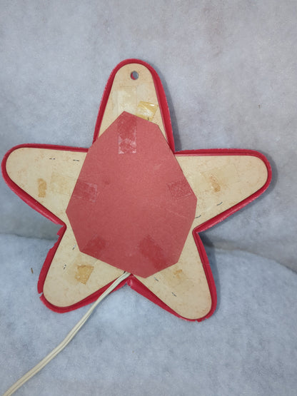 Vintage possible Noma GloIite illuminated Christmas Tree Star Topper flashes tt243