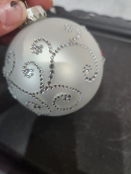 I love Santa Bling by Krebs glass Chrristmas ornament