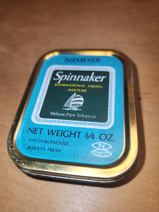 Vintage Niemyer Spinnaker International Sailing Mixture Tobacco Tin 3/4 oz International Deluxe Pipe Tobaccos World Tabac LTD tin03