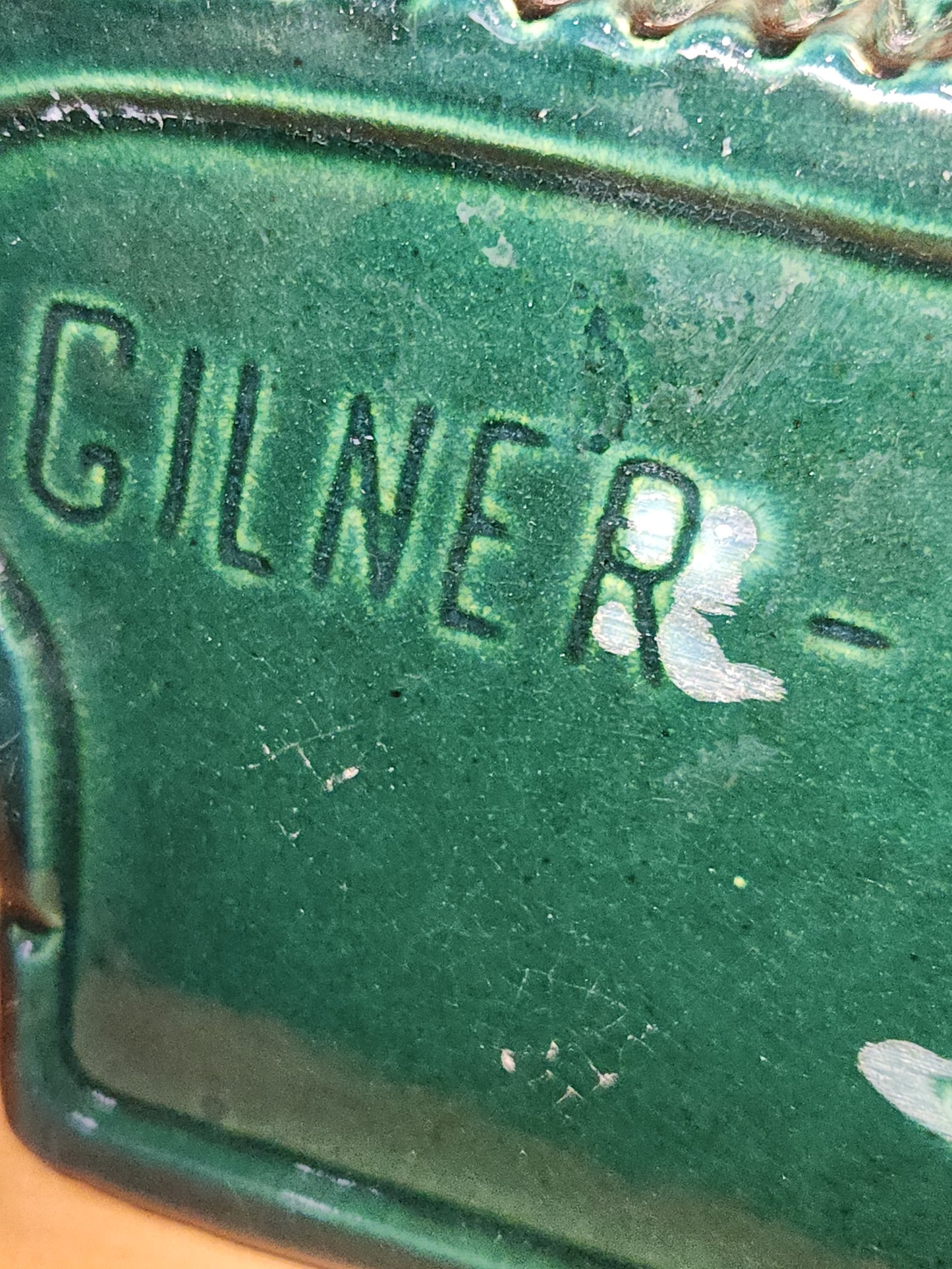 Vintage Gilner Pixie Elf on a Bench in front of a Planter elf5