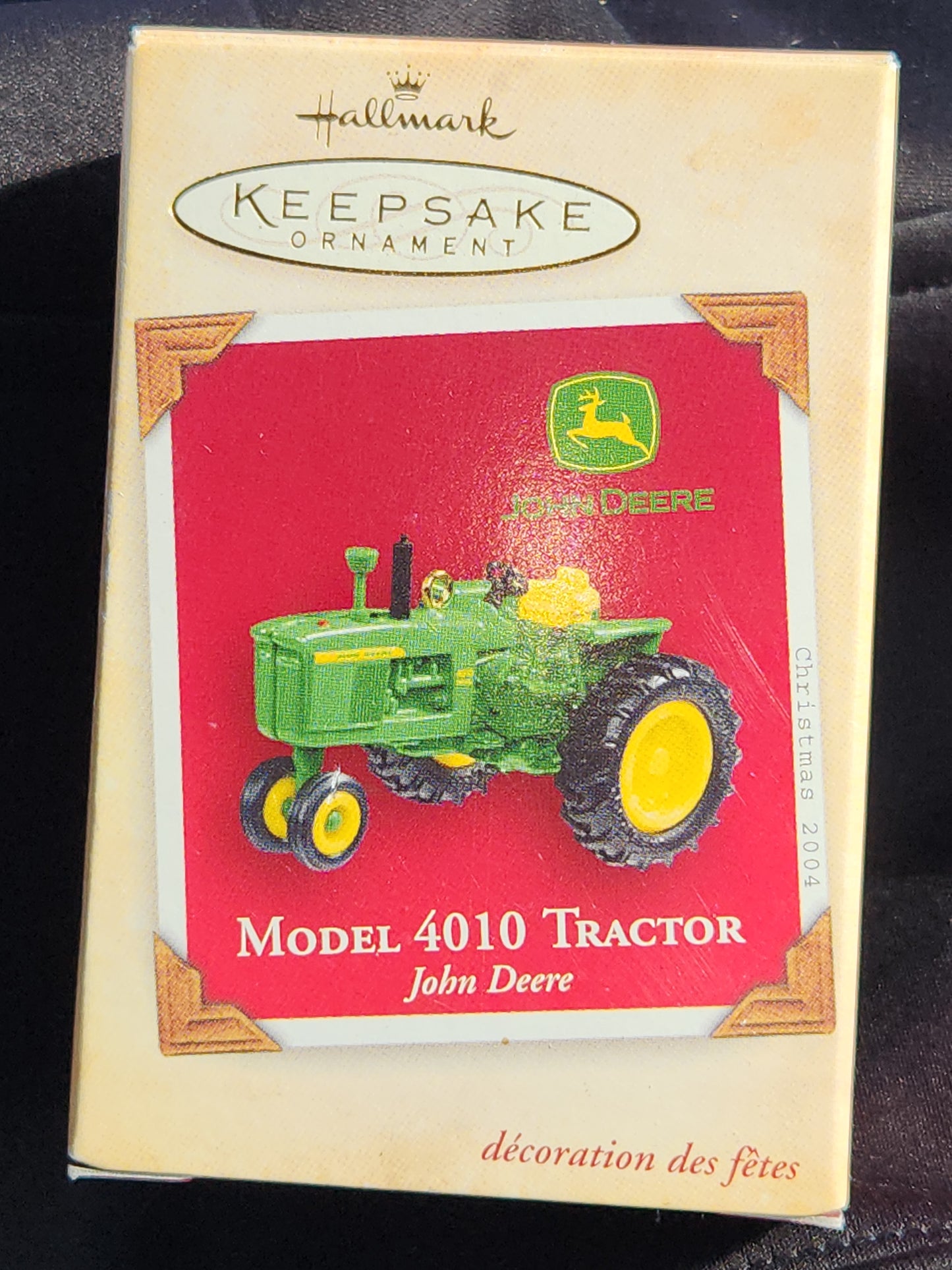 Hallmark Keepsake Ornament John Deere Model 4010 Tractor Die-Cast Metal 2004 minature