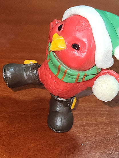 Hallmark Figurine Merry Cardinal with Snowball 1981 minature