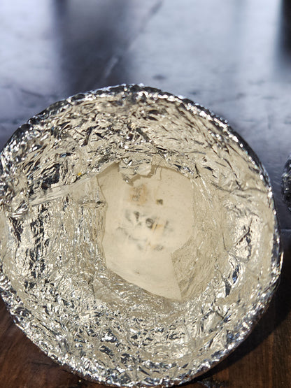 Vintage Christmas Foil Paper Mache Bell Christmas Ornament SEE DESCRIPTION