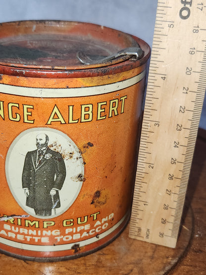 Vintage Prince Albert Tobacco Can Tin with lid opener t11 EMPTY