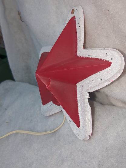 Vintage possible Noma GloIite illuminated Christmas Tree Star Topper flashes tt243