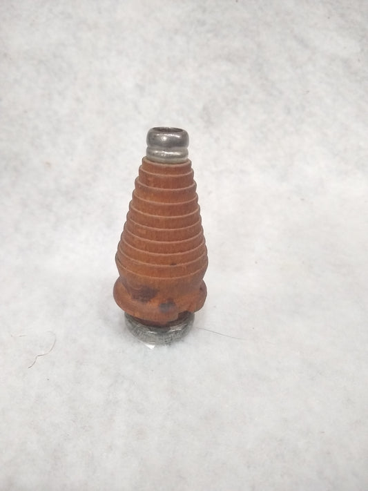 Antique small wooden beehive spool Christmas tree sp55