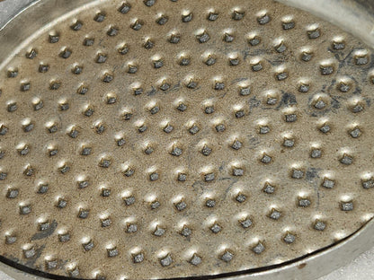 Vintage Antique Primitive Tin aluminum Palm Grater Hand Grater Ricer kit99