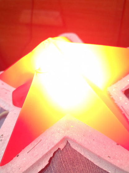 Vintage possible Noma GloIite illuminated Christmas Tree Star Topper flashes tt243