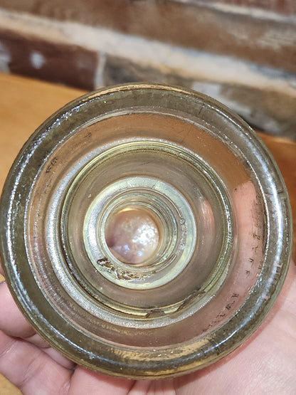 Vintage Whitall Tatum #4 Clear Glass Insulator wh8