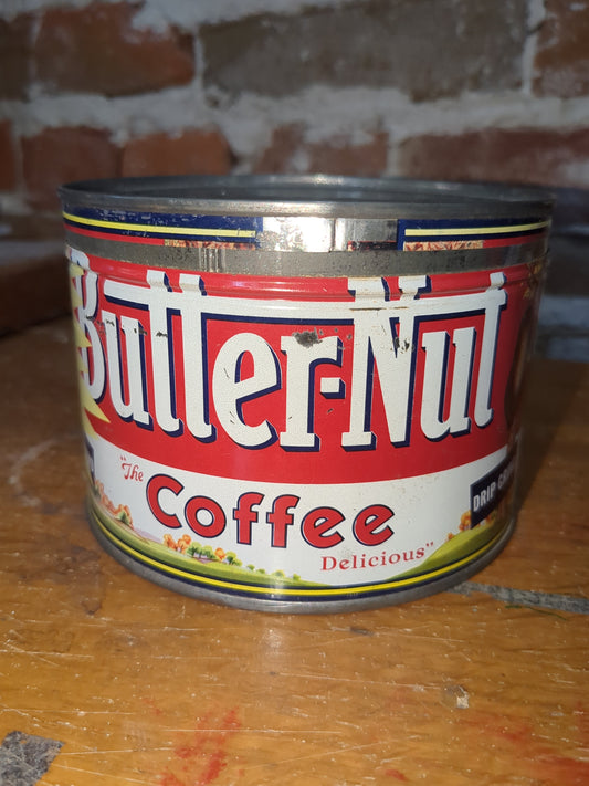Tin89 vintage Butter-Nut coffee 1 pound tin