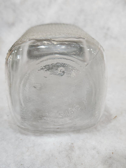 Vintage 1930-1940’s Hazel Atlas Diamond Clear Glass Jar Canister for coffee, tea, sugar jar43