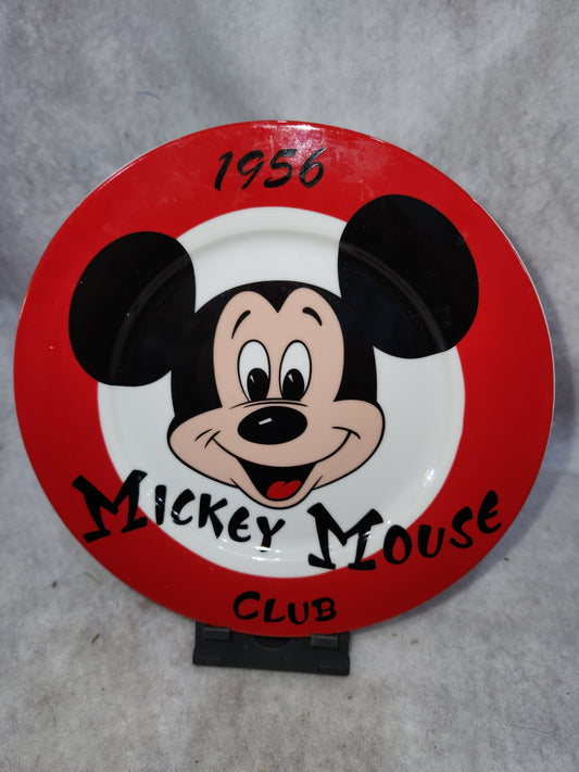 Vintage Mickey Mouse Club 8” ceramic Plate 1956 pl82