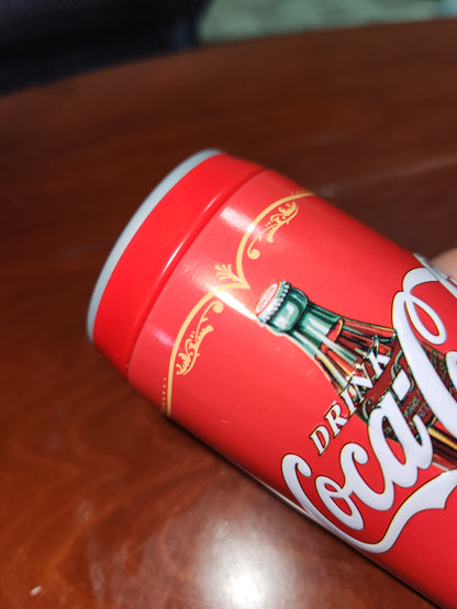 Coca-Cola Coke Collector Metal Can Salt and Pepper Shakers with Caddy Without Box cc109