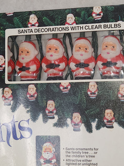 Vintage NIB String-a-Long Santa Lights General Electric NOS