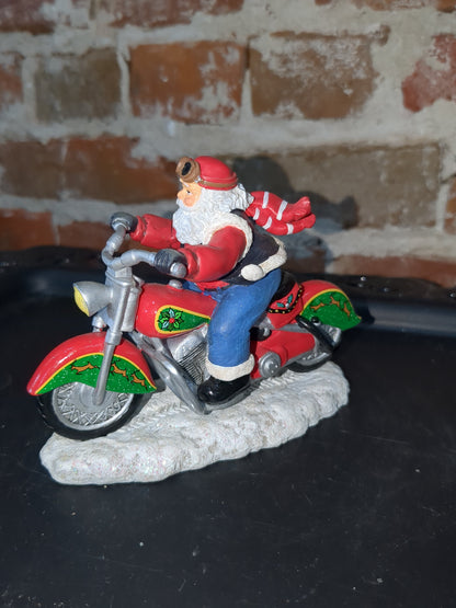 Christmas Limited Edition Rebel Without A Claus motorcycle Figurine "A Cool Yule for Santa" by Hamilton r14
