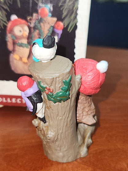 Vintage Hallmark Keepsake Ornament Owliver Owl 3rd in Series 1994 miniature