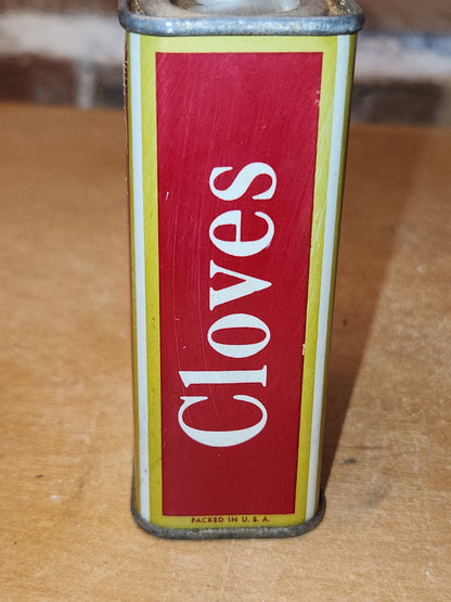 Vintage Schilling Spice Tin Cloves 2 Ounces ti663