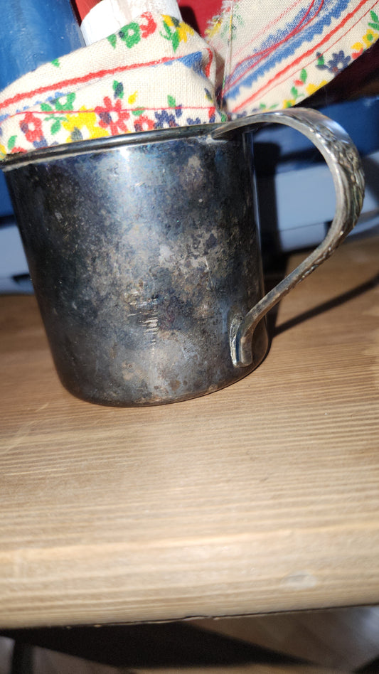 Antique silver baby cup ss120