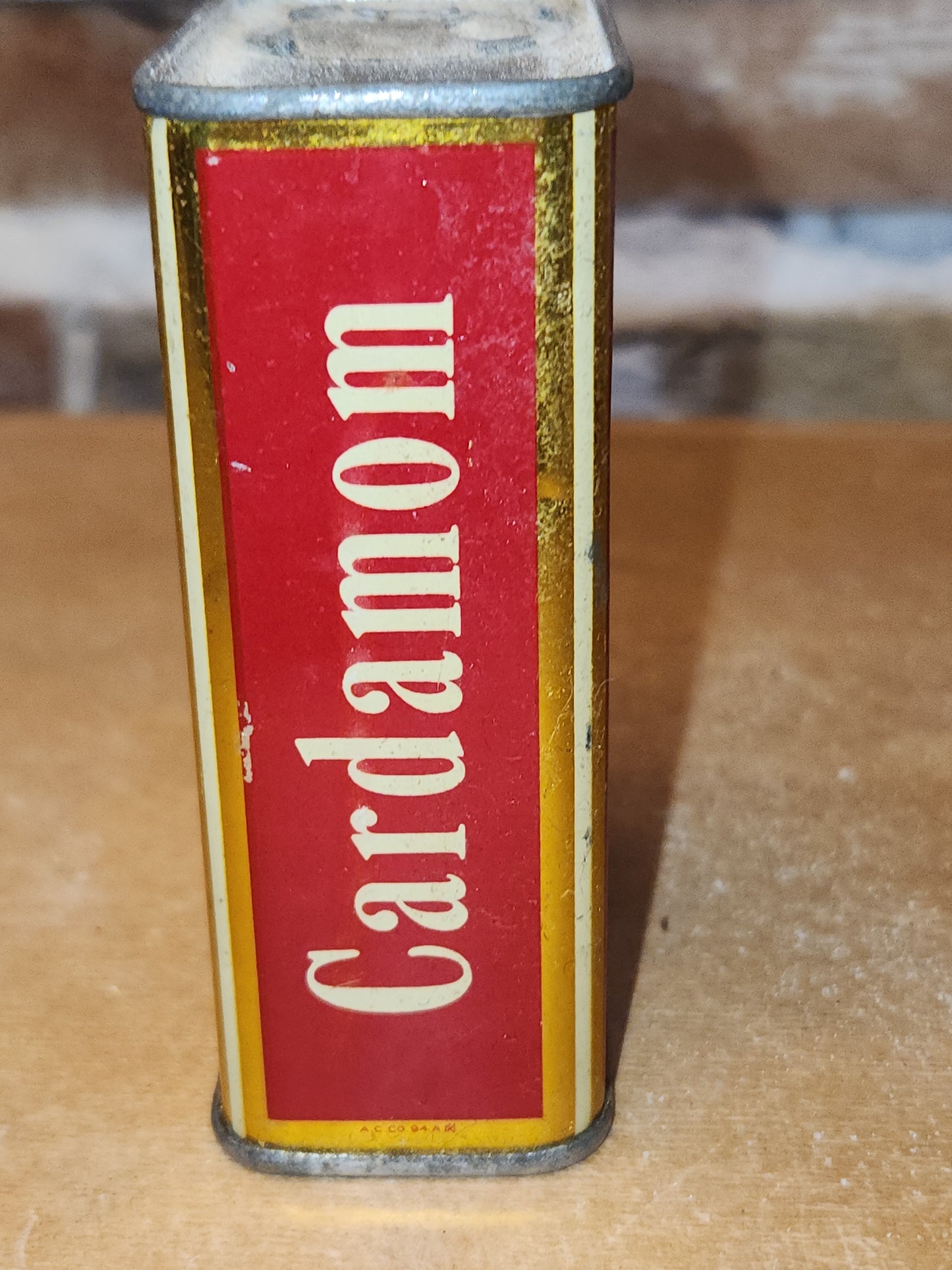 Vintage Schilling Spice Tin Cardamom Mostly Empty 2 Ounces Schilling Spice & Co. SAN Francisco t669