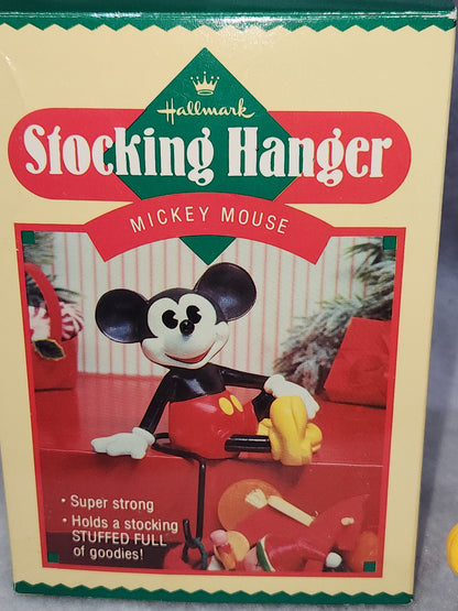 Vintage Hallmark Christmas Stocking Hanger Holder Mickey Mouse sh239