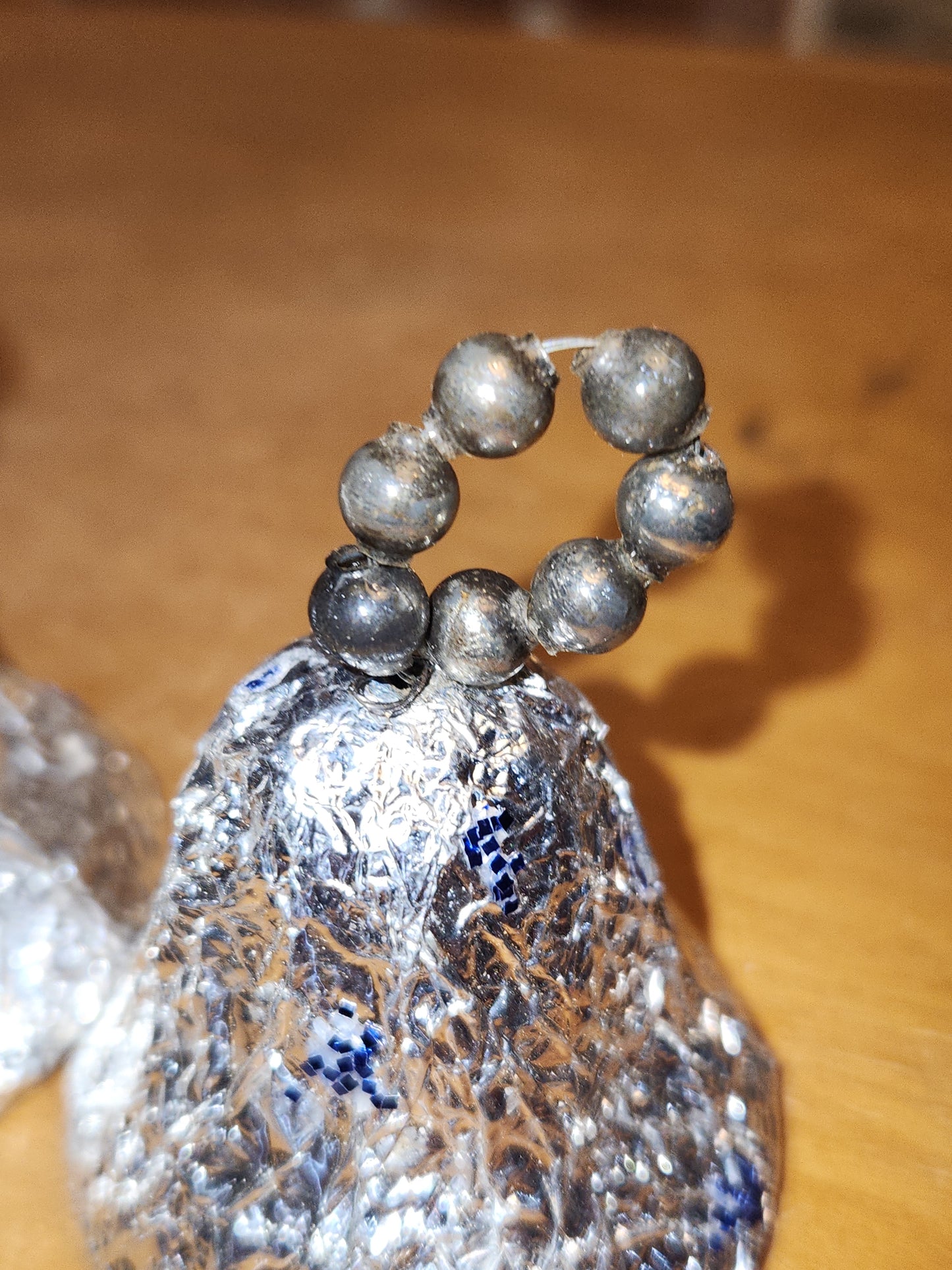 Vintage Foil Paper Mache Bell Christmas Ornaments