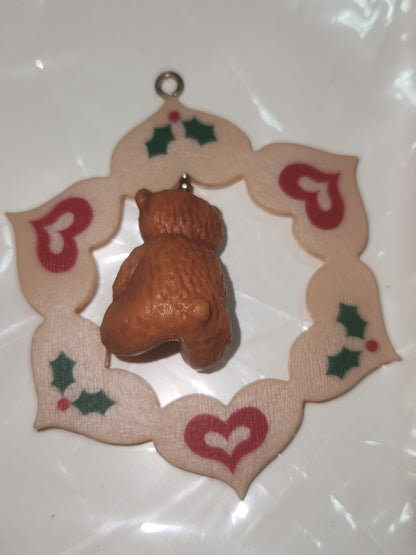 Vintage Hallmark Keepsake Ornament Loving Bear 1988 has box
