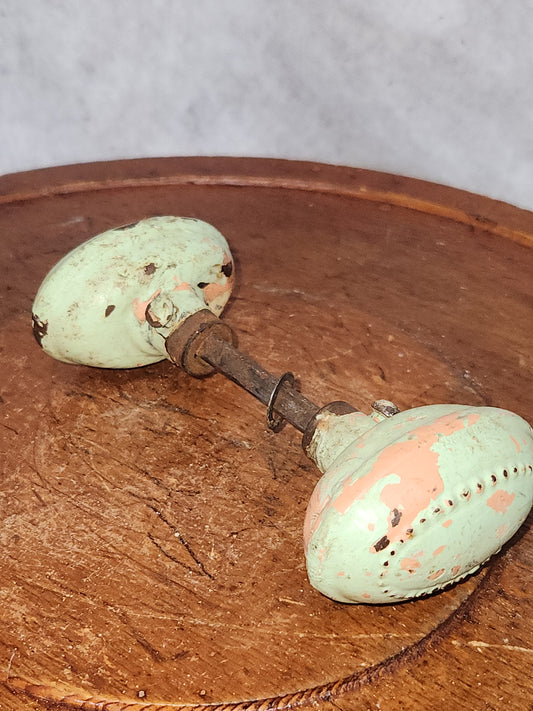 Antique Metal Painted Door Knobs attached to a stem Magnetic kn22