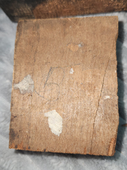 Vintage Wood Metal Newspaper Print Block Printer's Press Easter Lily 2 Blocks pb2e