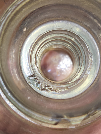 Vintage Whitall Tatum #4 Clear Glass Insulator wh8