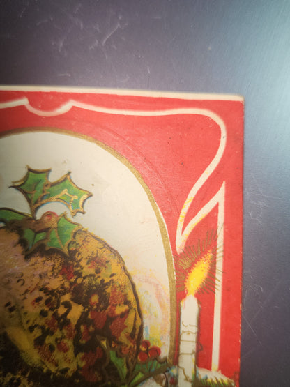 Antique Vintage Postcard Christmas Dinner Embossed Kate Bennett  May all good cheer be yours on Christmas Day