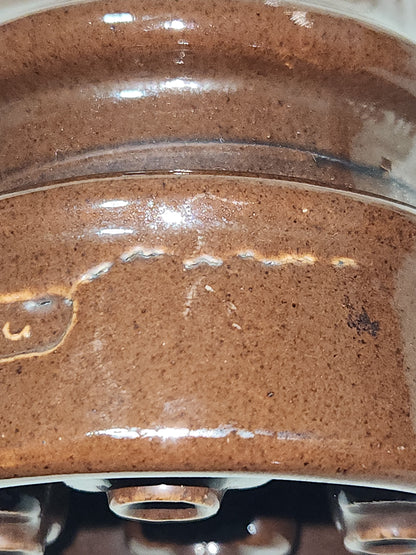 Rare vintage AL CO inc. Pat Pend brown porcelain insulator alco1