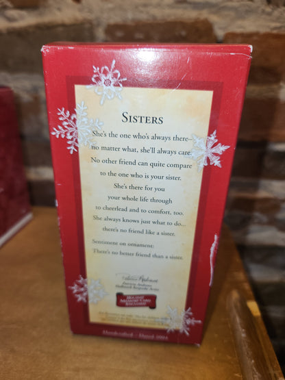 Vintage Hallmark Keepsake Ornament Sisters There's No Better Friend Than a Sister 2004
