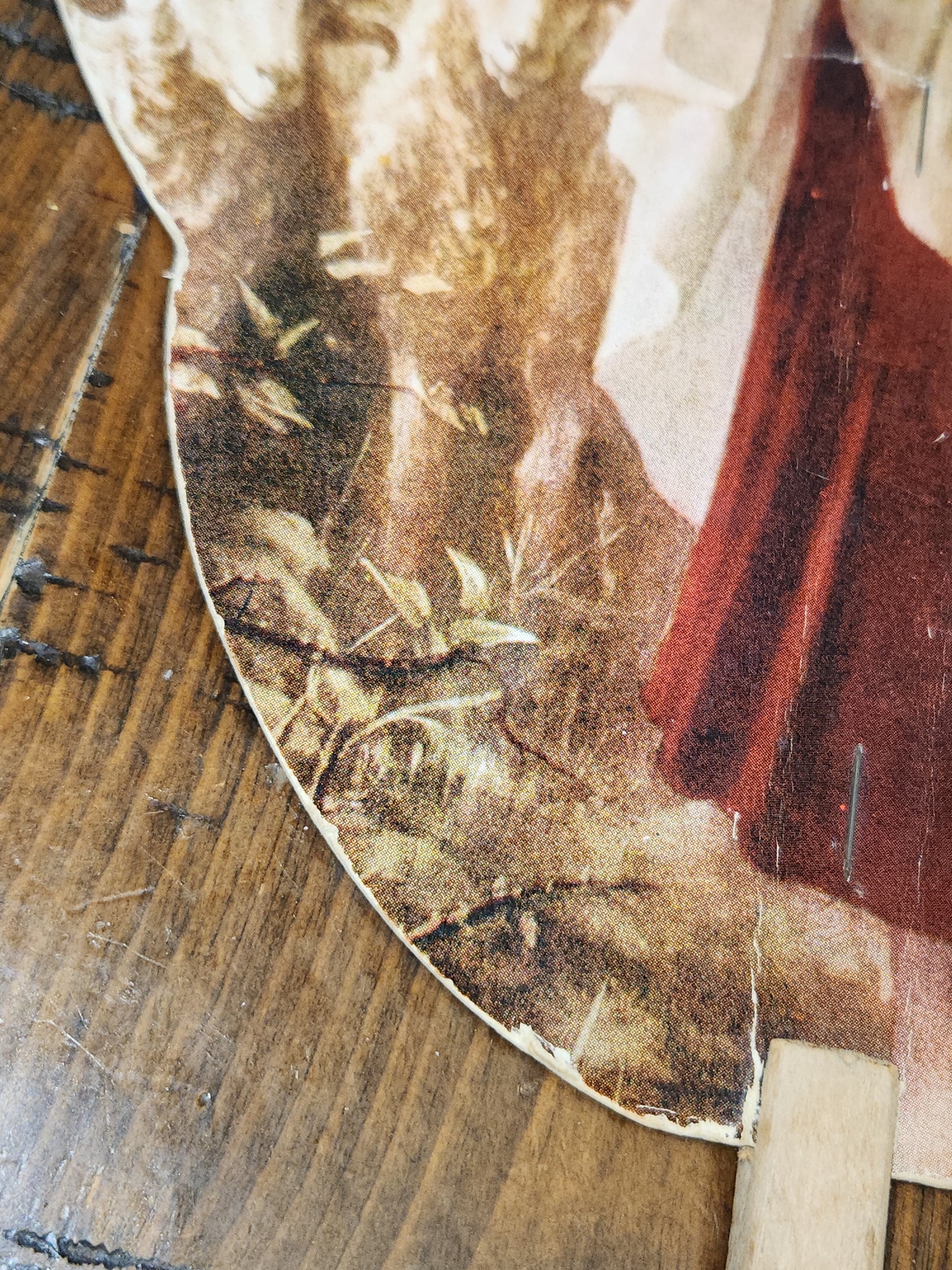 Vintage Advertising Fan Jesus and Lamb Steele Funeral Home Nebraska T.D.M Co. Red Oak Iowa fan8