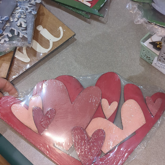 Heart Valentine's day insert for envelope door sign