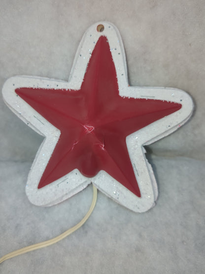 Vintage possible Noma GloIite illuminated Christmas Tree Star Topper flashes tt243