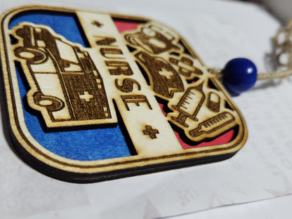 Wooden occupation ornaments or car charm-nurse