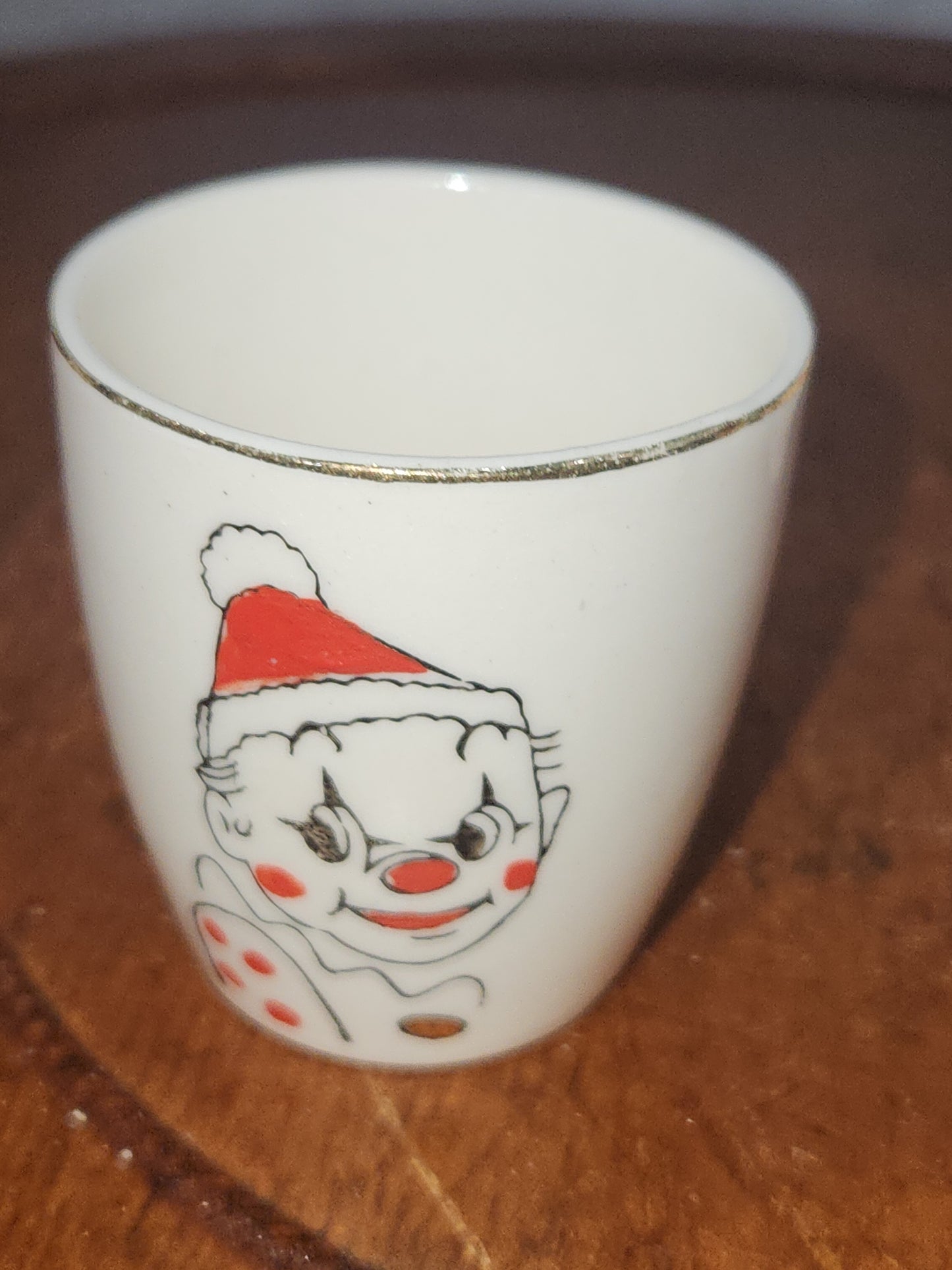 Vintage National Potteries Co. Porcelain Clown Shot Glasses set of 6 - Japan cu78