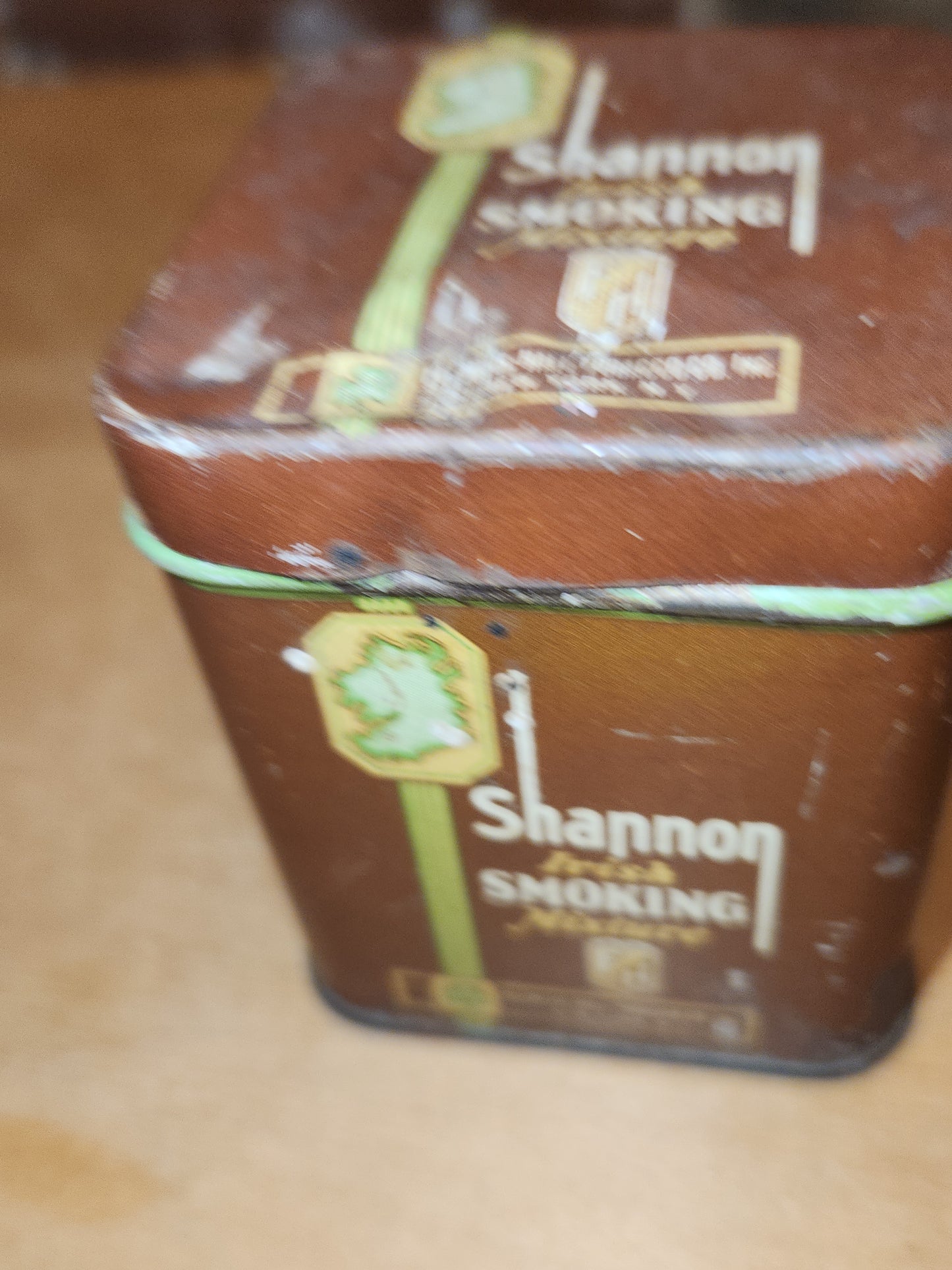 Vintage Shannon Irish Smoking Mixture Tin Fleming Hall Tobacco Co N.Y. USA EMPTY NO Contents tin87