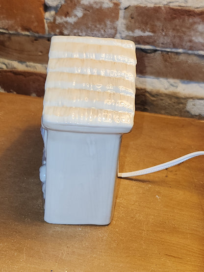 Vintage Precious Moments Porcelain Nightlight Nativity Scene with Light That Works 1992 na7