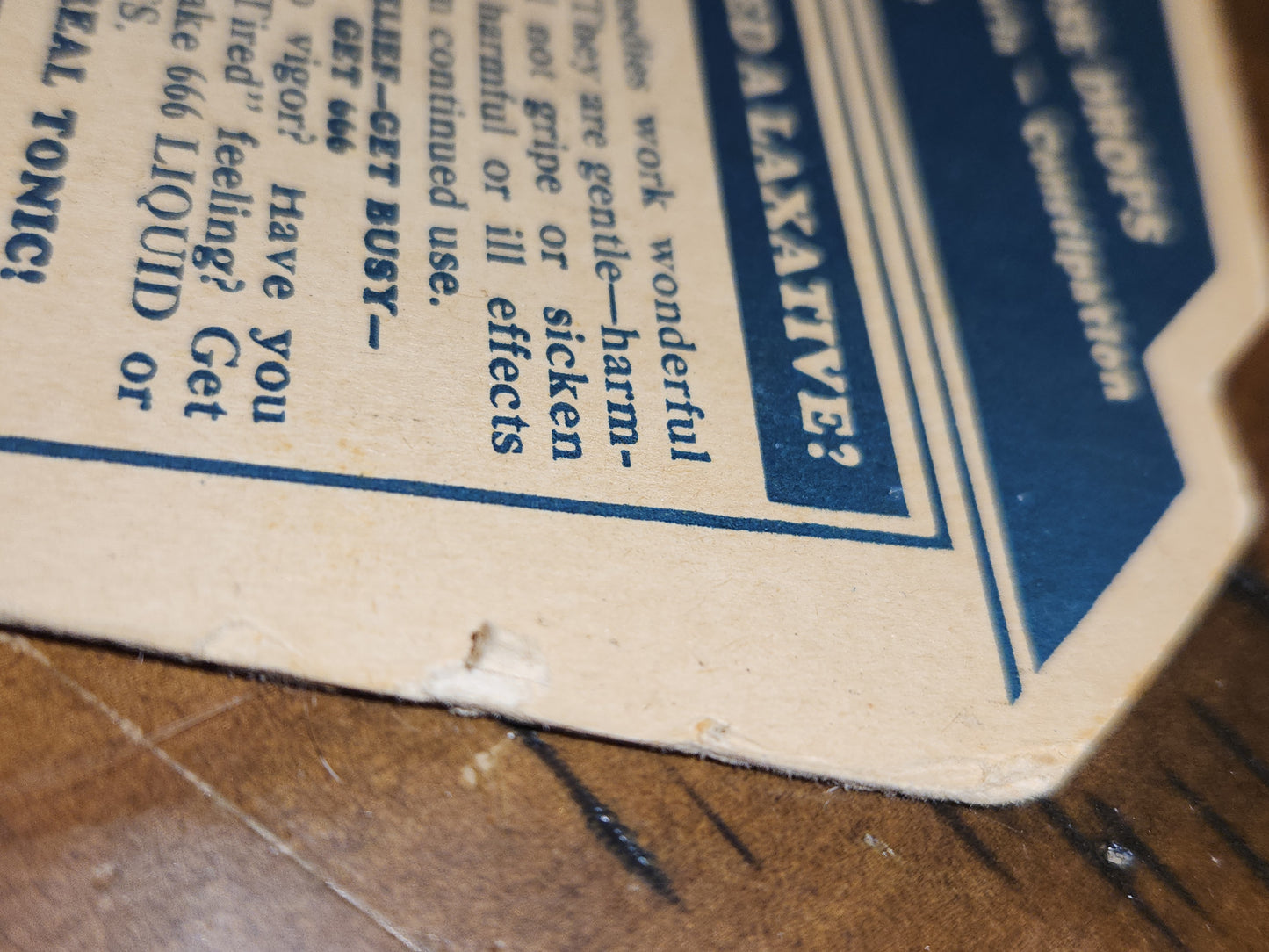 Vintage 666 Quartette Advertising Fan Medicine Liquid Salve Tablets Nose Drops Birds Baby AS IS af2